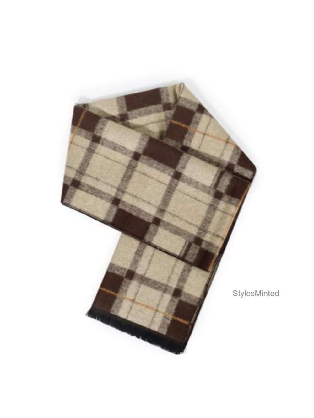 Mens Plaid Scarf Cashmere Feel Winter Cold Weather Wrap 70 Inch